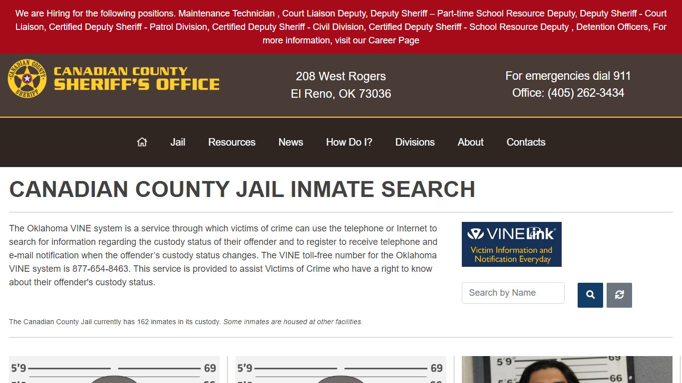 Inmate Search - Canadian County Sheriff's Office